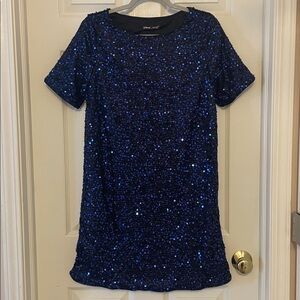 SHEIN Black and Blue Sequin Dress
